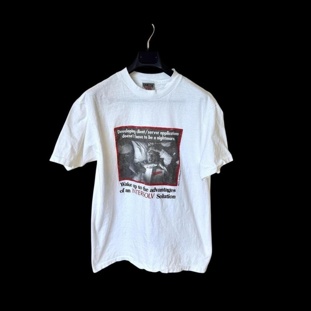 Vintage 90s Intersolv Computer Tech Software‎ Promo T-Shirt Large Silicon Valley